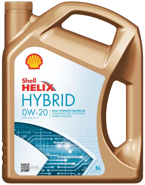 Shell Helix HYBRID 0W 20 5L bottle pack shot 
